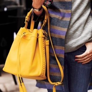 Boden Leather Hobo Bucket Pouch Bag EUC